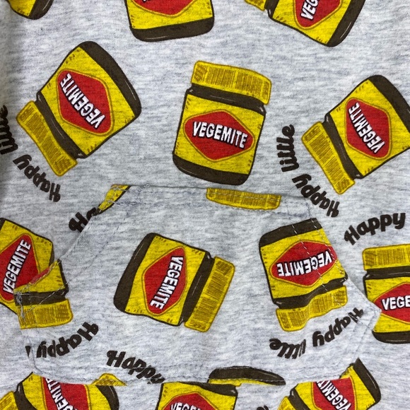 Happy Little Vegemite baby sleeveless onesie press stud closure size 000 - Picture 6 of 9